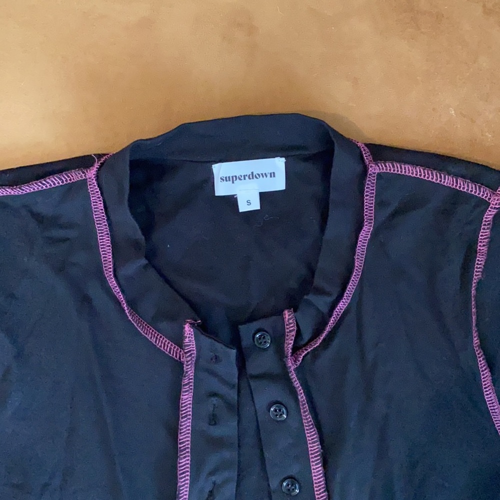 Superdown Revolve Button Up Shirt Size S - image 2